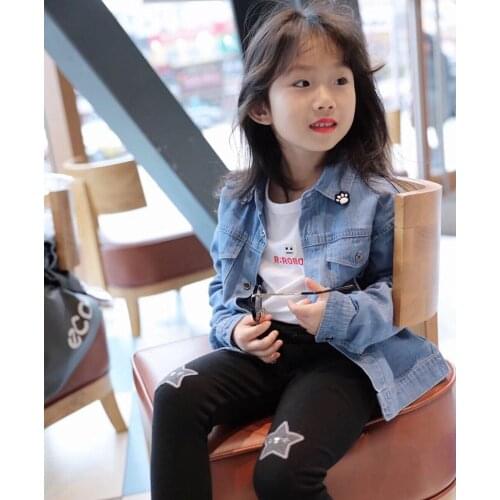 Long-Sleeve Kids Jackets for Girls Baby Embroidered Coat Clothes 2019 Children Spring Fashion Girl Outwear New 4-9y