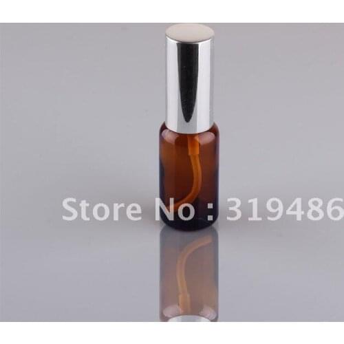 300pcs/lot 10ml Travel Glass Refillable Perfume Spray Atomizer empty bottle packaging,Hydrolat Container with silver cap,QCB18