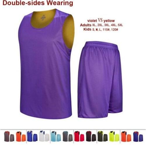 Double-sides Wearing Ultra-light Breathable Basketball Jersey Sport Jerseys Training Jersey Gym Jerseys Reversible