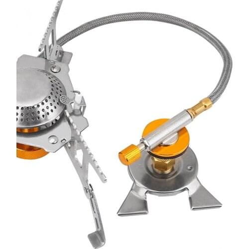 Hot Selling Silver Outdoor Gas Stove Camping Stove Long Flat Gas Tank Conversion Connector Outdoor Stoves Accessories