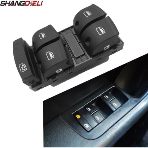 Car Master Power Window Control Switch Button For Audi A3 A3 Sportback A6 C6 Sedan Q7 4F0 959 851 4F0 959 851A