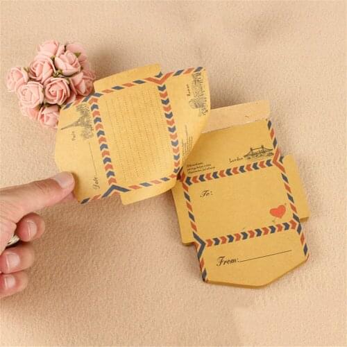 45pcs/set Kraft Paper Envelopes Mini Vintage European Style Card Scrapbooking Gift Post Letter Envelope Gifts Cards Stationery