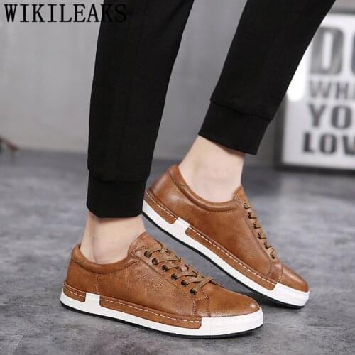 Leather Shoes Men Sneakers Luxury Brand Mens Casual Shoes Hot Sale Black Sneakers Designer Shoes Men High Quality Erkek Ayakkabi