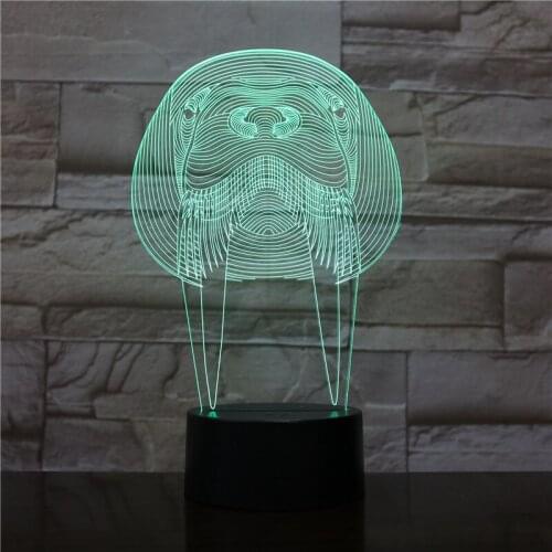 Creative 7 Colors Changing Modern 3D Cute Bear Cartoon Nightlight Led Table Lamp Bedside Sleep Lighting Usb Kids Gift 1537
