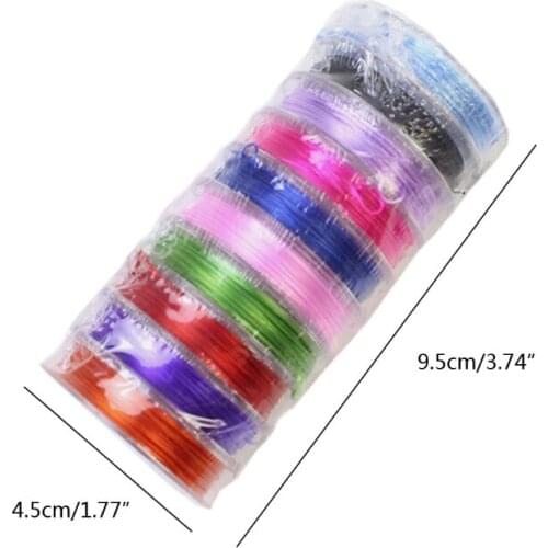L5YD 10 Rolls 150m Crystal String 0.8mm Handmade Thread Elastic String Line Stretchy Bracelet String Bead Cord for Beading DIY
