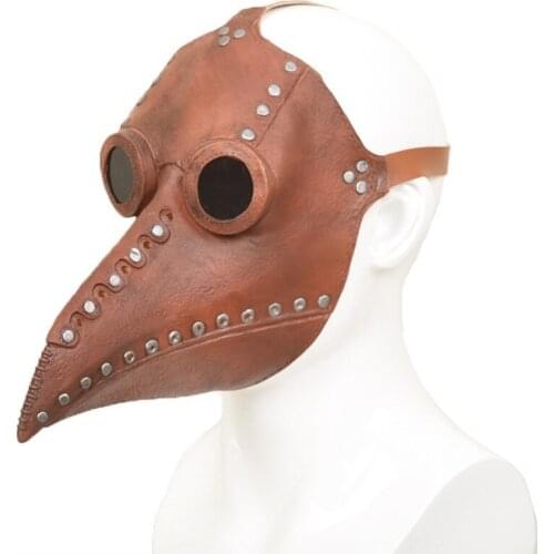 Funny Medieval Steampunk Plague Doctor Bird Mask Latex Punk Cosplay Masks Beak Adult Xmas Event Cosplay Props