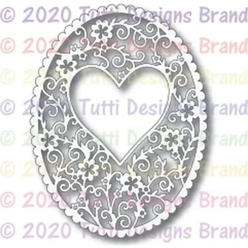 Oval Heart Frame DIY Handicrafts Cutting Dies Metal Cutting Stencils for Scrapbooking Album Stamp Paper Card Embossing