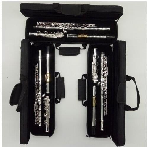 Music Fancier Club Professional Flute 362 Silver Plated Flute Gold Plated Lip Plate B Leg Open Close Holes 17 E Key