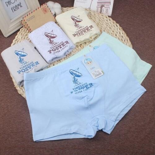 Summer new boy underwear, big boy childrens boxer four-corner underwear, 6-8-9-12 year old student pants