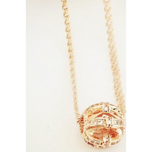 New Arrival 2020 Pendant Gold 585 Color Women Jewelry Fashion Office White Clear Cubic Zircon Round Shape Women Pendants