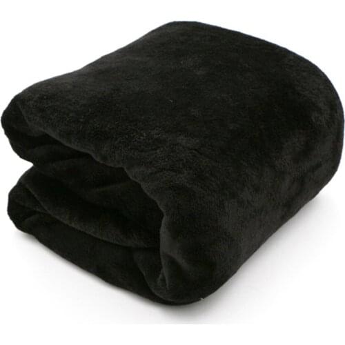 Very warm plaid blanket made of light and thin flannel, soft, solid color bedspread, for sofa / bed / travel