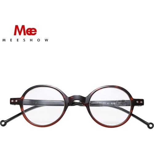 Meeshow Reading Glasses Frame Glasses Round Style Female Oculos Lesebrillen Womens Mens+1.0 - +4.0 Round Reading Glasses 1673