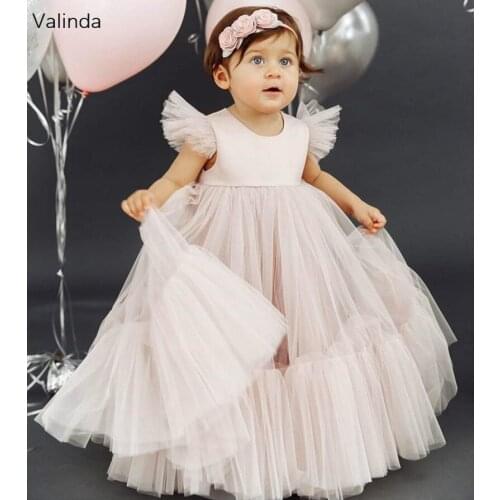 A-line Tulle Flower Girl Dresses Little Toddler Girl Birthday Dress Kids Communion Pageant Party Gowns