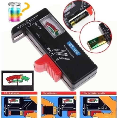Battery power checker/tester for AA/AAA/C/D/9V/1.5V Universal Button Cell Battery Colour Coded Meter Indicate Volt Tester Checke