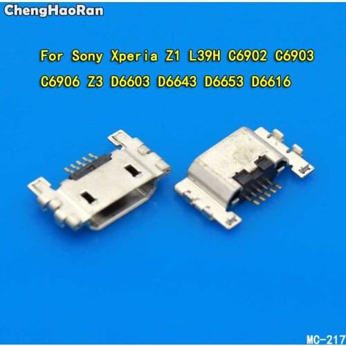 ChengHaoRan Micro USB Charging Port Jack Connector For Sony Xperia Z1 L39H C6902 C6903 Z3 D6603 D6643 D6653 D6616 USB Data Port