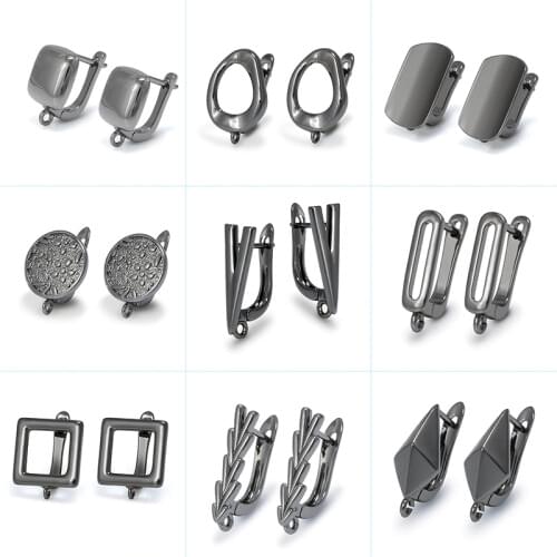 NEW Black Brass Women Earrings Hooks Earring Accessories for Dangle Earring Jewelry Marking Wholesale