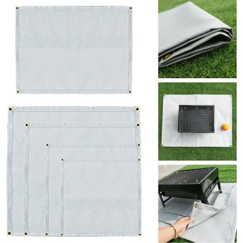 Foldable 3-Layer Fire Pit Mat Fire-Resistance Floor Heatproof Fireproof Grill Pad Protector for Outdoor Camping Hiking Accessory