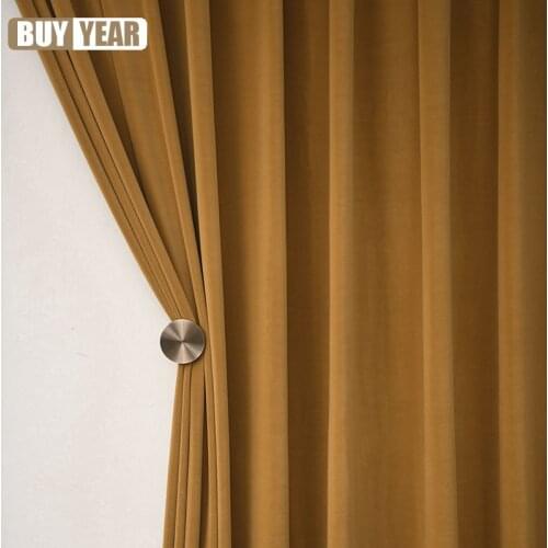 Modern NordicCurtains for Living dining room bedroom Light Luxury Bedroom Blackout Curtain Fabric Australian Wool Fleece Curtain
