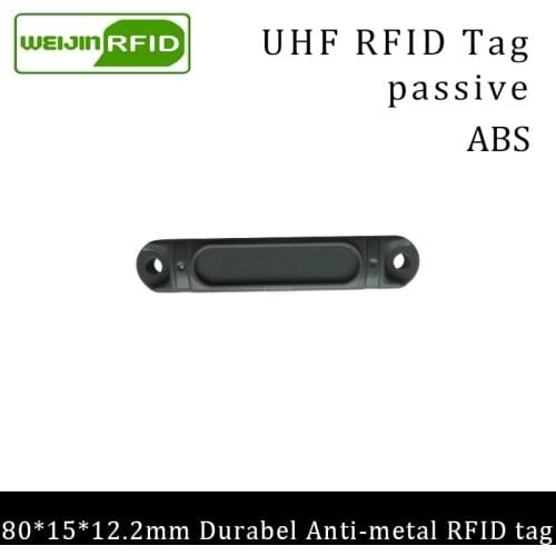 UHF RFID anti-metal tag 915mhz 868mhz Impinj Monza4QT EPCC1G2 6C 80*15*12.2mm durable ABS pallet smart card passive RFID tags
