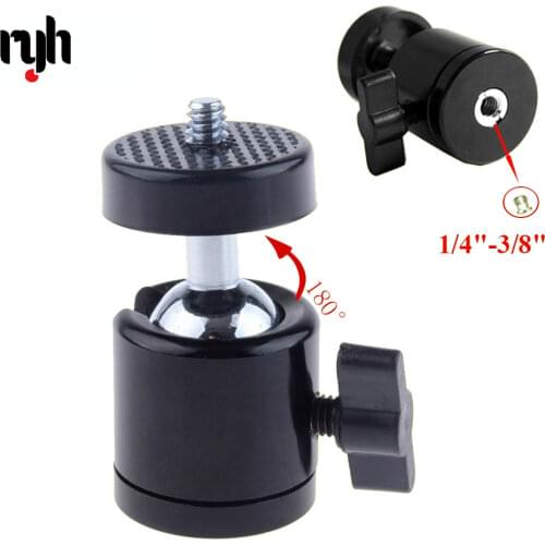 GloryStar Universal Mini Tripod Ballhead Ball Head with 1/4" 3/8" M4 Screw Adapter For Digital Camera DSLR Live Stream Q29 II