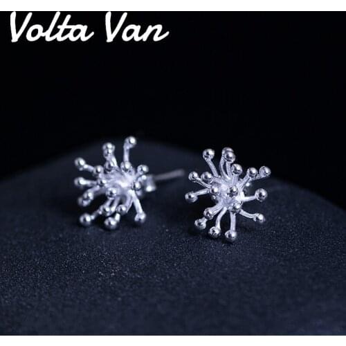 Volta Van 2021 New Women Stud Earrings 925 Sterling Silver Elegant Original Design Stamen Concise Mori Style Earrings Jewelry