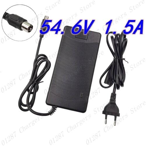 54.6V 1.5A charger 54.6v 1.5A electric bike lithium battery charger for 48V lithium battery pack RCA Connector
