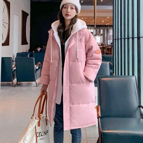 Winter Women Parkas Jacket 2021 New Casual Patchwork Hooded Oversized Thick Warm Parkas Coat 2021 Fashion Girls outwear parkas