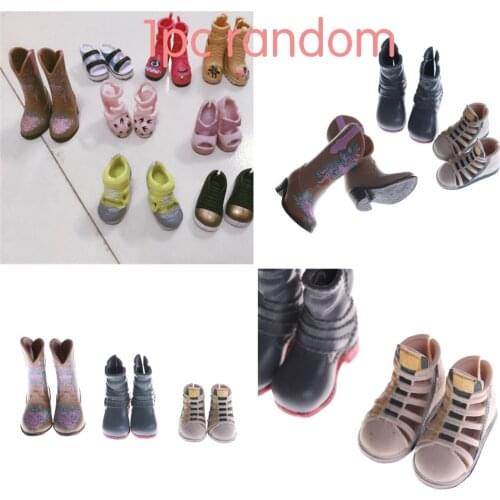 1Pair Random Color and Styles Fashion Boots Colorful High Heels Shoes Boots Cute DIY Clothes For Doll Accessories Gifts