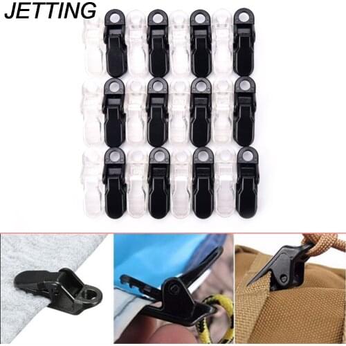 12 pcs/Set Windproof Tents Awning Alligator Clip Outdoor Camping Wind Rope Clamp Awnings Plastic Clip Tents Accessories Hot Sale