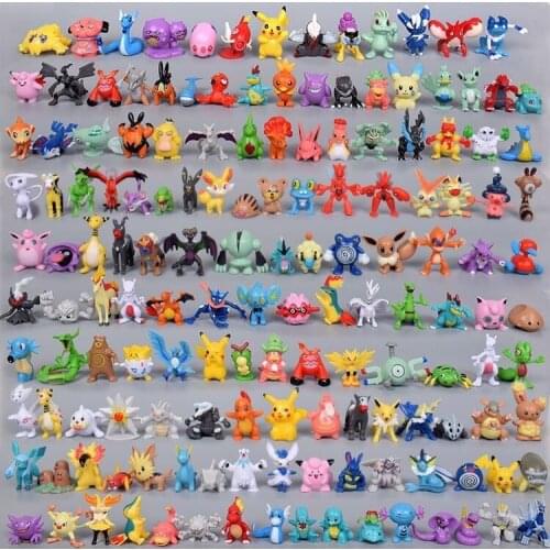 2-4cm /24/48/72144pcs Takara Tomy Pokemon Action Figure Toys Mini Figures Model Toy Pikachu Anime Kids Doll Birthday Gifts
