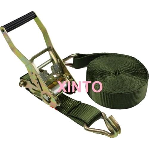 2",50MM,5TX12M--20M Military green,ratchet tie down cargo lashing shipping package strap auto cam buckle belt assembly sling