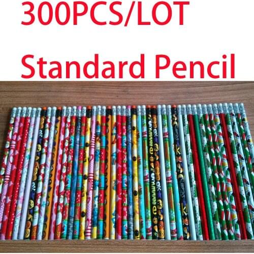 300pcs/lot Eraser Black pencil Kids Pencils