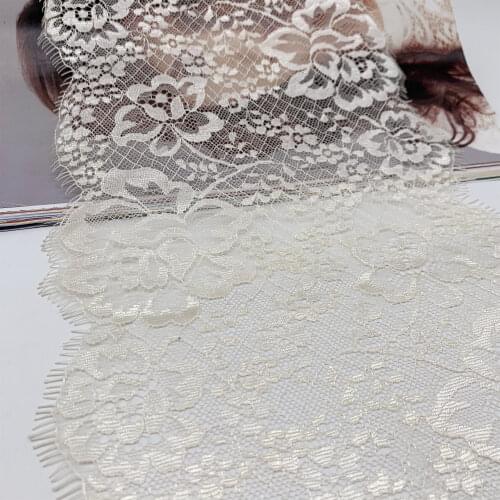 3y/lot Width 19.50cm Eyelash lace trim No Elastic Beige trimming garment accessory DIY material fabric bjd lingerie parts