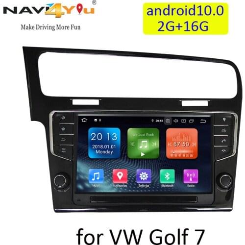 9''1Din Android10.0 2G+16G Auto Radio Car Stereo Multimedia Player for VW Golf 7 from 2013 to 2017 with DAB TPMS WIFI GPS DVR 3G
