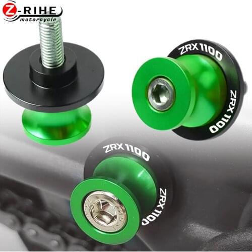 Motorcycle Accessories For KAWASAKI ZRX1100 ZRX 1100 1997 1998 1999 2000 2001-Present 10mm Swingarm Sliders Spools Screw Parts