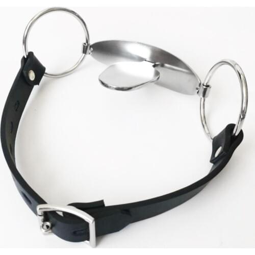 BDSM Women Adult Games Stainless Steel Tongue Gag Neck Collar Bondage Belt Sex Toys For Couples Mouth Gag Slave Restraints tools