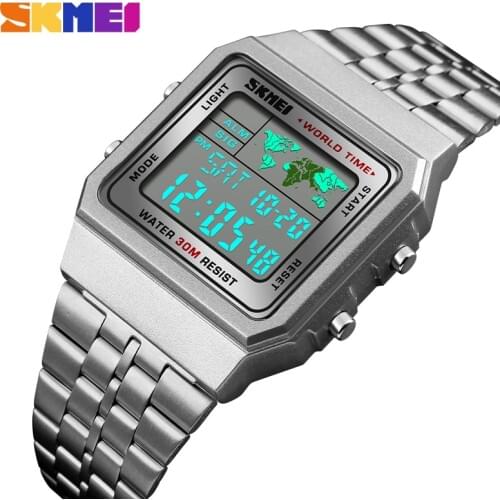 SKMEI Luxury Fashion Mens Watches Luxury Countdown Stopwatch Clock Waterproof Military Men Wrist Watch reloj deportivo hombre