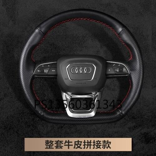 Suitable for Audi A3 A5 A7 A4L A6L Q3 Q5L Q7 A1 RS3 RS4 TT Hand-sewn leather steering wheel cover