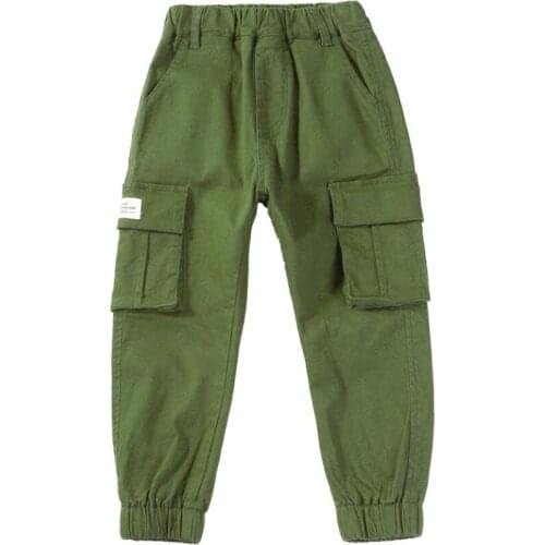 Baby boys trousers 2-13T kids auttumn warm pants cotton full length pockets casual pant teenage outfit children clothes trousers