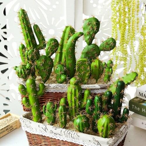 Diy Micro Landscape Decoration Fake Plants Foam Simulation Cactus Green Tropical Plant Cacti Aquarium Garden Plant Model