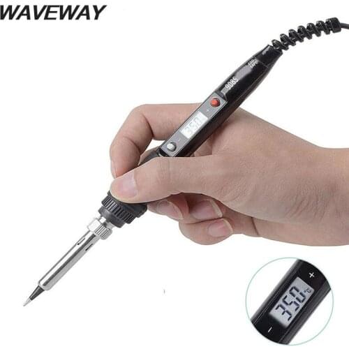 220V/110V Electric Soldering Iron 80W LCD Digital Display Adjustable Temperature Soldering Iron Tips Welding Solder Tools