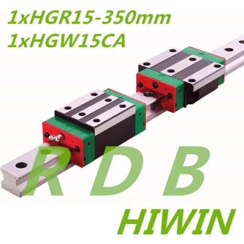 HIWIN HGR15 350mm long with HGH15CA or HGW15CC linear rail block carriage cnc parts hgr15 L350mm