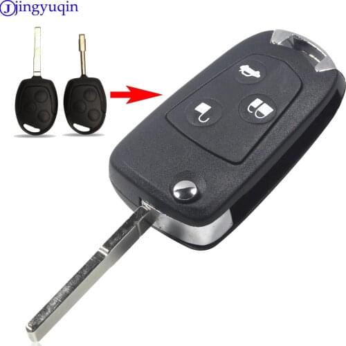 Jingyuqin 3 Buttons Modified Folding Flid Remote Car Key Fob Shell Styling For Ford Focus Mondeo Fiesta