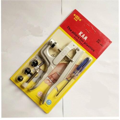 KAM Snaps Pliers Set for Plastic Poppers Fasteners Press Studs Punching Tool Kit