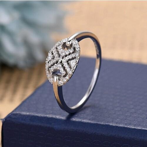 Classic Small Cz Stone Oval Button Ring Crystal Cz Cut Luxury Silver Color Simple Ring Women Jewelry Zk40
