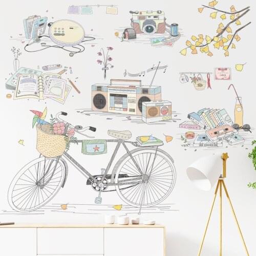 Retro Creative Art Wall Stickers Bedroom Living Room Sofa Backdrop Wall Decals Self Adhesive Wallpapers Aesthetic
