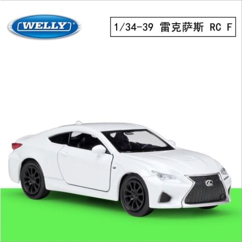 Welly1: 38 Lexus RC f simulation alloy car model return force car childrens birthday new year Christmas gift
