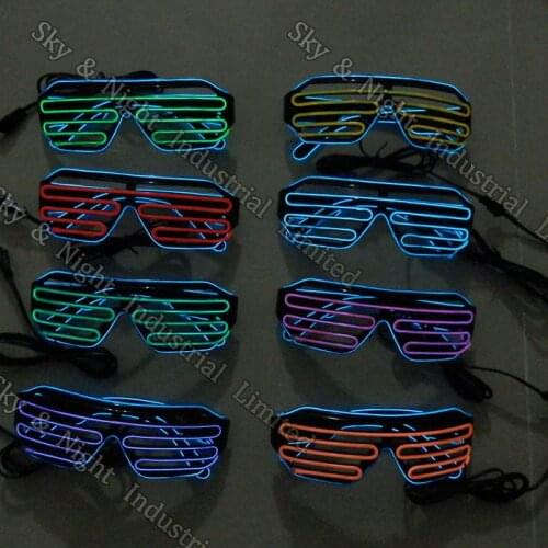 Fashion el glasses,el equalizer glasses,el wire glasses with two mix color +Free Shipping Double color el glasses