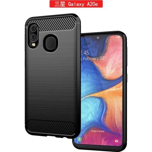 Carbon Fiber Soft silicone TPU Anti Scratch Shockproof Back Original Case for Samsung Galaxy A20e 5.8" SM-A202F/DS Cover Cases