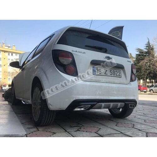 For Chevrolet Aveo Hatchback Diffuser Rear Bumper Attachment Car Styling Auto Accessory Exhaust Universal Spoiler Sill Spilitter